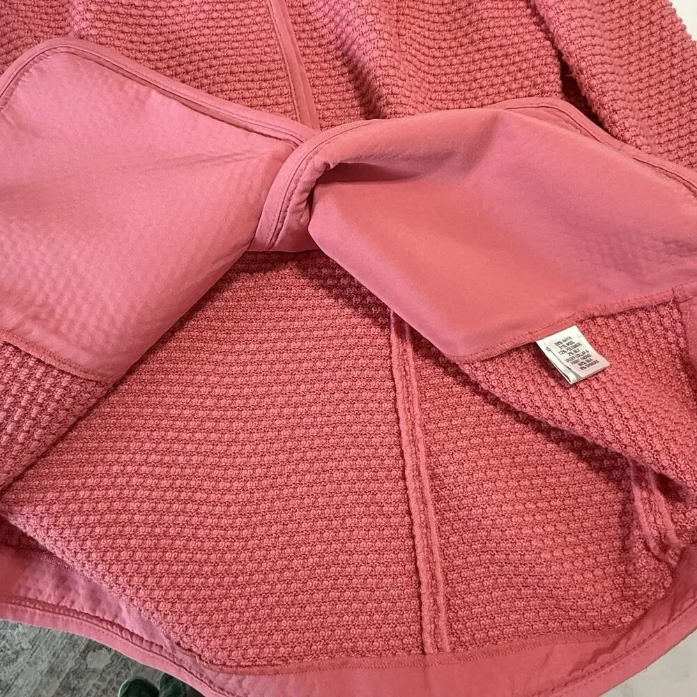 St John TEXTURED KNIT Blazer Size 6 BUBBLE GUM PINK Wool Silk Blend Round Collar